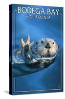 Bodega Bay, California - Sea Otter-Lantern Press-Stretched Canvas