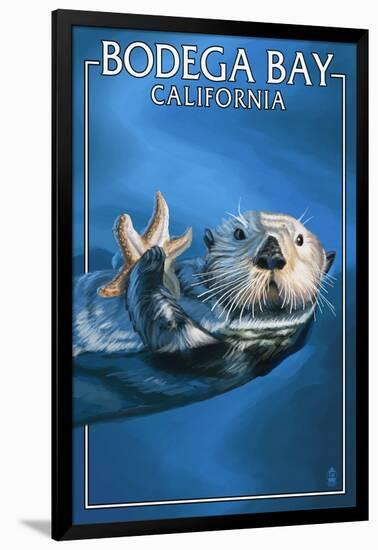 Bodega Bay, California - Sea Otter-Lantern Press-Framed Art Print