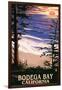 Bodega Bay, California - Sunset and Beach-Lantern Press-Framed Art Print