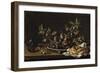 Bodegón con plato de ciruelas, brevas y rosca de pan, Second half 18th century.-Luis Egidio Melendez-Framed Giclee Print