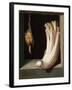 Bodegón with a Cardoon and Francolin-Juan Sanchez Cotan-Framed Giclee Print