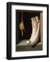 Bodegón with a Cardoon and Francolin-Juan Sanchez Cotan-Framed Premium Giclee Print