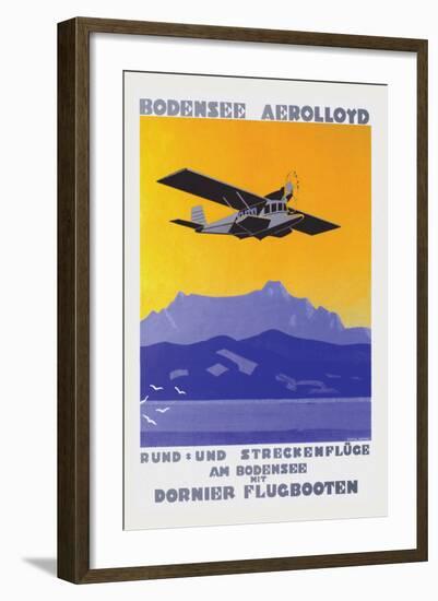 Bodensee Aerolloyd Flying Boat Tours-Marcel Dornier-Framed Art Print