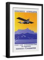 Bodensee Aerolloyd Flying Boat Tours-Marcel Dornier-Framed Art Print