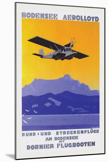 Bodensee Aerolloyd Flying Boat Tours-Marcel Dornier-Mounted Art Print