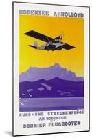 Bodensee Aerolloyd Flying Boat Tours-Marcel Dornier-Mounted Art Print