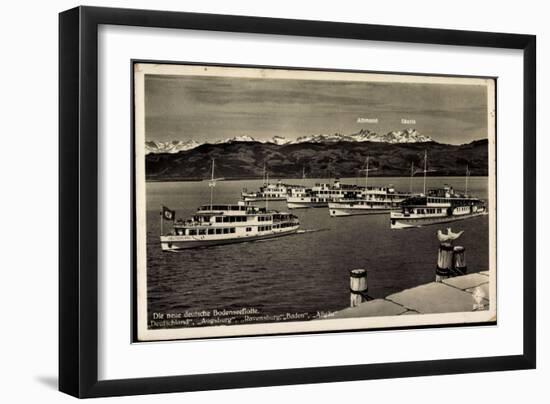 Bodensee, Dampfer, Deutschland, Augsburg, Allgäu-null-Framed Giclee Print