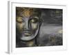 Bodhisattva Buddha - Digital Art Collage Combined with Watercolor. an Unusual Painting Hand Drawn F-null-Framed Art Print