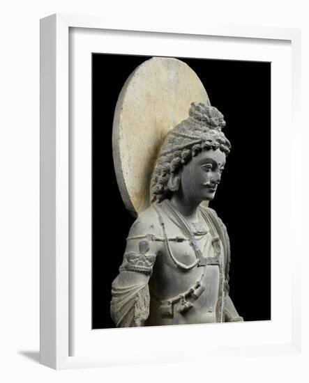 Bodhisattva debout nimbé dit bodhisattva "Foucher"-null-Framed Giclee Print