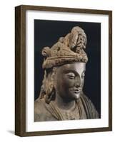 Bodhisattva, Grey Shale Greek-Style Buddhist Statue, from Peshawar Region, Pakistan-null-Framed Giclee Print
