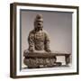 Bodhisattva Playing Zither, Stone Statue from Yungang Caves, Shanxi, China-null-Framed Giclee Print