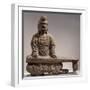 Bodhisattva Playing Zither, Stone Statue from Yungang Caves, Shanxi, China-null-Framed Giclee Print