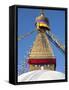 Bodhnath Stupa (Boudhanth) (Boudha), One of the Holiest Buddhist Sites in Kathmandu, UNESCO World H-Lee Frost-Framed Stretched Canvas