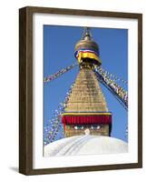 Bodhnath Stupa (Boudhanth) (Boudha), One of the Holiest Buddhist Sites in Kathmandu, UNESCO World H-Lee Frost-Framed Photographic Print