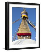 Bodhnath Stupa (Boudhanth) (Boudha), One of the Holiest Buddhist Sites in Kathmandu, UNESCO World H-Lee Frost-Framed Photographic Print