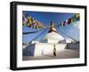 Bodhnath Stupa (Boudhanth) (Boudha) One of the Holiest Buddhist Sites in Kathmandu, UNESCO World He-Lee Frost-Framed Photographic Print