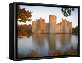 Bodiam Castle, East Sussex, England, United Kingdom, Europe-Mark Banks-Framed Stretched Canvas