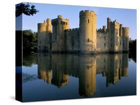 Bodiam Castle Reflected in Moat, Bodiam, East Sussex, England, United Kingdom-Ruth Tomlinson-Stretched Canvas