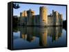 Bodiam Castle Reflected in Moat, Bodiam, East Sussex, England, United Kingdom-Ruth Tomlinson-Framed Stretched Canvas