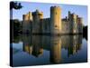 Bodiam Castle Reflected in Moat, Bodiam, East Sussex, England, United Kingdom-Ruth Tomlinson-Stretched Canvas