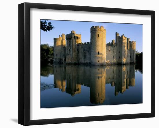 Bodiam Castle Reflected in Moat, Bodiam, East Sussex, England, United Kingdom-Ruth Tomlinson-Framed Premium Photographic Print