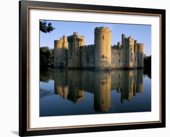 Bodiam Castle Reflected in Moat, Bodiam, East Sussex, England, United Kingdom-Ruth Tomlinson-Framed Photographic Print