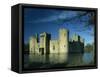 Bodiam Castle, Sussex, England, United Kingdom, Europe-Woolfitt Adam-Framed Stretched Canvas