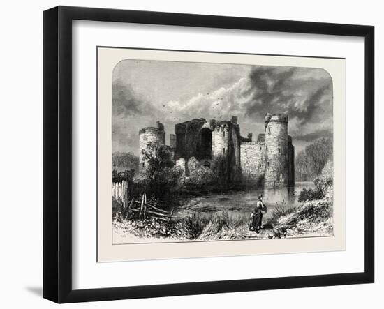 Bodiam Castle, Sussex, UK, 19th Century-null-Framed Giclee Print