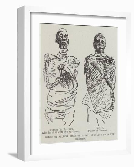 Bodies of Ancient King of Egypt, Unrolled from the Mummies-null-Framed Giclee Print
