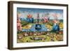 Bodies of Christian Martyrs Brought by the Angels-Hieronymus Bosch-Framed Giclee Print