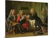 Bodin, the King's Doctor, in the Company of Dufresny and Crebillon at the House in Auteuil-Robert Tournieres-Mounted Giclee Print