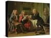 Bodin, the King's Doctor, in the Company of Dufresny and Crebillon at the House in Auteuil-Robert Tournieres-Stretched Canvas