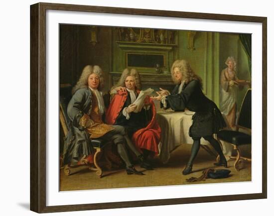 Bodin, the King's Doctor, in the Company of Dufresny and Crebillon at the House in Auteuil-Robert Tournieres-Framed Giclee Print