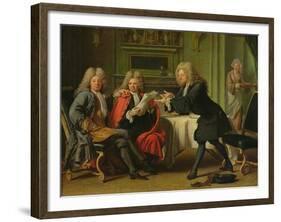 Bodin, the King's Doctor, in the Company of Dufresny and Crebillon at the House in Auteuil-Robert Tournieres-Framed Giclee Print