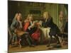 Bodin, the King's Doctor, in the Company of Dufresny and Crebillon at the House in Auteuil-Robert Tournieres-Mounted Giclee Print