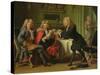 Bodin, the King's Doctor, in the Company of Dufresny and Crebillon at the House in Auteuil-Robert Tournieres-Stretched Canvas