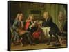 Bodin, the King's Doctor, in the Company of Dufresny and Crebillon at the House in Auteuil-Robert Tournieres-Framed Stretched Canvas