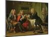 Bodin, the King's Doctor, in the Company of Dufresny and Crebillon at the House in Auteuil-Robert Tournieres-Mounted Giclee Print