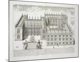 Bodleian Library, Oxford, from 'Oxonia Illustrata', Published 1675 (Engraving)-David Loggan-Mounted Giclee Print