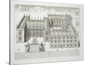 Bodleian Library, Oxford, from 'Oxonia Illustrata', Published 1675 (Engraving)-David Loggan-Stretched Canvas