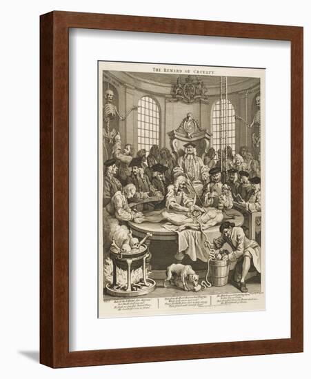 Body Dissected by Zealous Medics in Operating Theatre-null-Framed Art Print