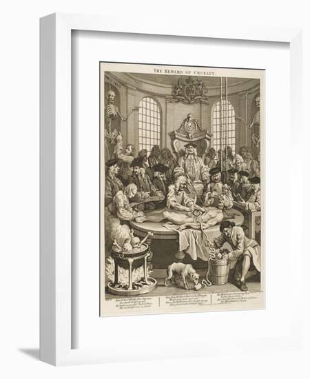 Body Dissected by Zealous Medics in Operating Theatre-null-Framed Art Print