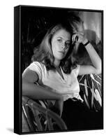 BODY HEAT, 1981 directed by LAWRENCE KASDAN Kathleen Turner (b/w photo)-null-Framed Stretched Canvas