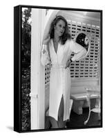 BODY HEAT, 1981 directed by LAWRENCE KASDAN Kathleen Turner (b/w photo)-null-Framed Stretched Canvas