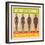 Body Mass Index Retro Poster-In-Finity-Framed Art Print