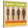 Body Mass Index Retro Poster-In-Finity-Stretched Canvas