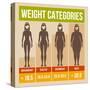 Body Mass Index Retro Poster-In-Finity-Stretched Canvas