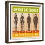 Body Mass Index Retro Poster-In-Finity-Framed Premium Giclee Print