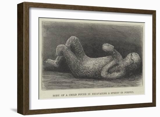 Body of a Child Found in Excavating a Street in Pompeii-null-Framed Giclee Print