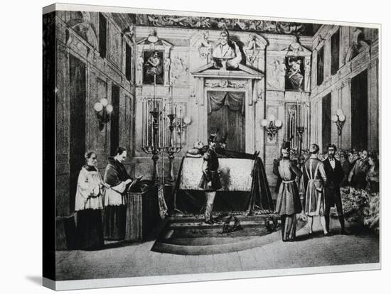 Body of Alessandro Manzoni in Mortuary Chapel at Palazzo Marino, 1873-null-Stretched Canvas